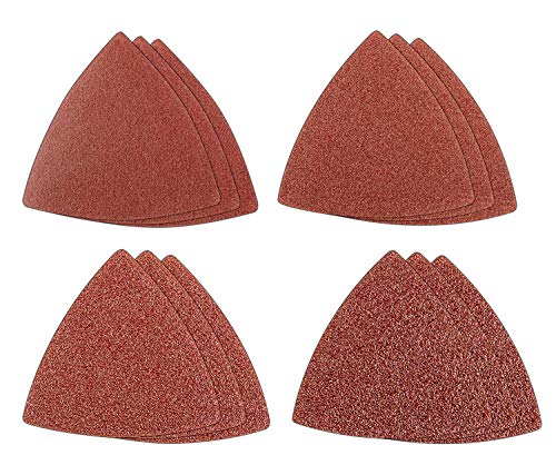 Genesis GAMT701 Universal 12-Piece Hook-and-Loop Sandpaper Assortment with 3 60-Grit, 3 80-Grit, 3 120-Grit, and 3 240-Grit