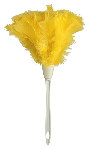 Ettore Turkey Feather Duster, 14-Inch, Pack of 1, Yellow