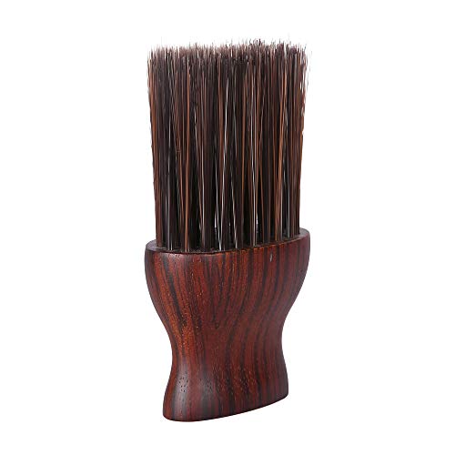 Barber Neck Duster Brush for Hair Cutting, Soft Neck Cleaning Brush, Professional Salon Barber Tool Red Brown (X-Large)