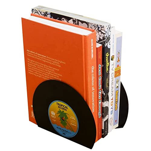 인테리어 소품 북엔드 VintageBee Retro Vinyl Bookends 매트 Record Book Ends 클래식 CD Vintage Decorative Shelves Nonskid Bookend Supports 1Pair