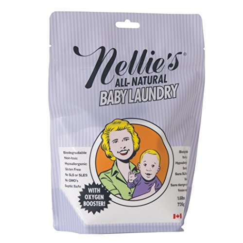 넬리올내추럴 소다세제 Nellies All Natural Baby 파우더 Laundry Detergent Pouch Safe Infants’ Sensitive Skin Non Toxic ,1.6 Pound