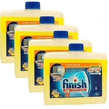 Finish Dishwasher Machine Cleaner, Dual Action to Fight Grease & Limescale, Citrus Fresh, 8.45 Fl Oz (Pack of 4)