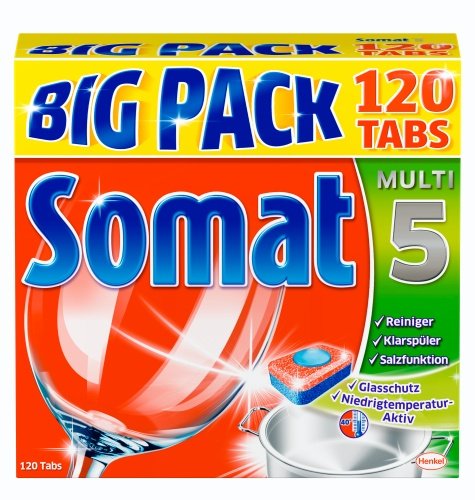 Somat Multi 5 Dishwasher Tabs BIG SAVING PACK - 120 Tabs