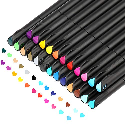Journal Planner Pens Colored Pens Fine Point Bullet Pens, 0.4mm Fineliner Color Pens for Drawing Writing Journaling Coloring, Art School Office Supplies Set of 24 Assorted Colors