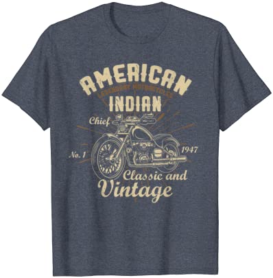 American Legendary Motorcycles Indian Chief 클래식 Vintage 티셔츠