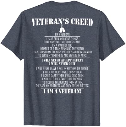 Veterans creed Im veteran 티셔츠