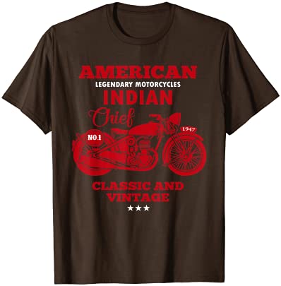 Vintage American Motorcycle Indian old bikers 티셔츠