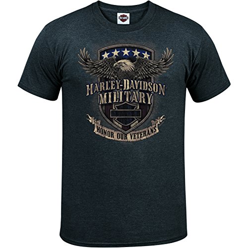 Harley-Davidson Military - Men 차콜 그래픽 티셔츠 Overseas Tour Veterans Support