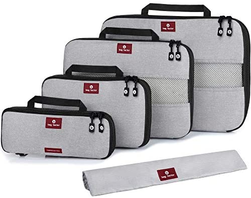 Premium Compression Packing Cubes for Travel - Bag Factor Luggage Organizer Set