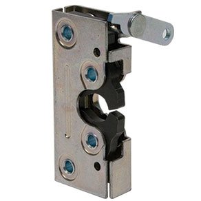 Southco R4-50-31-101-10 Rotary Push-to-Close Latch, Heavy Duty Size, Two Stage, Perpendicular Lever, 1/4-20 Thread, Steel, Zinc Plate, Bright Chromate