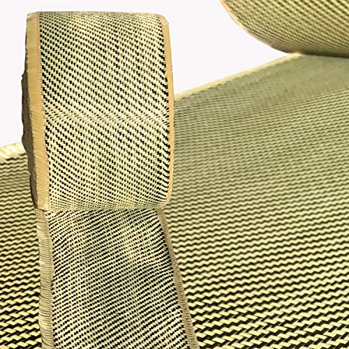 Kevlar Fabric- YEL 4 x 10 - 2x2 Twill WEAVE-3K/200g