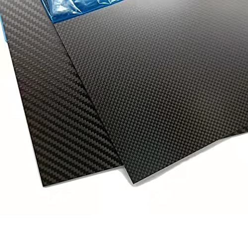 200 X 300 2 MM Carbon Fiber Sheet Plain Weave Sheets Glossy Surface 100% 3K Plate