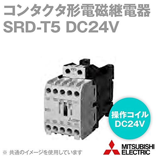 미쓰비시전기 SRD-T5 DC24V 콘택터형 전자계전기 (조작코일: DC24V) (접점구성: 5a) (정격절연전압: 690V) NN